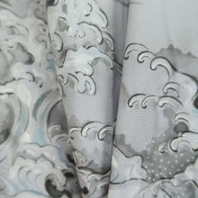 Load image into Gallery viewer, Men's Juban Grayish Blue Dragon Wave Silk #10298E5