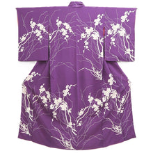 Load image into Gallery viewer, Kimono Vintage(1950-1980) Purple Plum blossom Branch Silk #10781D4