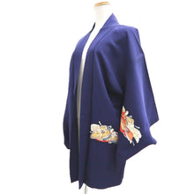 Load image into Gallery viewer, Haori Jacket Vintage(1950-1980) Navy Heian Princess Silk #10618C3
