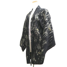 Load image into Gallery viewer, Haori Jacket Vintage(1950-1980) Black Abstract art Silk #9774A4