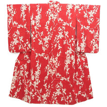Load image into Gallery viewer, Juban Vintage(1920-1950) Red Plum blossom Silk #10370F4