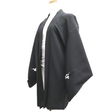 Load image into Gallery viewer, Haori Jacket Vintage(1950-1980) Black Plum blossom Branch Silk #10162D4