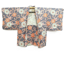Load image into Gallery viewer, Haori Jacket Gray Full Shibori Chrysanthemum Silk #10718D2