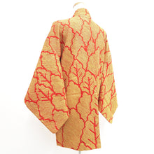 Load image into Gallery viewer, Haori Jacket Vintage(1950-1980) Yellow Vermillion Full Shibori Tree Silk #10958F2