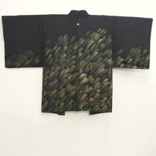 Load image into Gallery viewer, Haori Jacket Vintage(1950-1980) Black Gold Splash Silk #10101D2