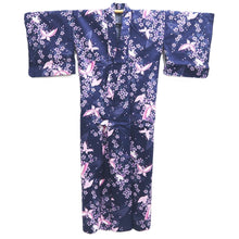 Load image into Gallery viewer, Yukata Midnight blue Butterfly Cotton #10752D3