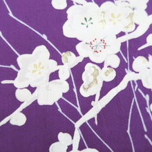 Load image into Gallery viewer, Kimono Vintage(1950-1980) Purple Plum blossom Branch Silk #10781D4