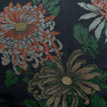 Load image into Gallery viewer, Haori Jacket Vintage(1950-1980) Black Chrysanthemum Silk #10116D2