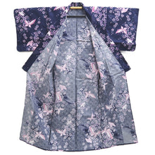 Load image into Gallery viewer, Yukata Midnight blue Butterfly Cotton #10752D3