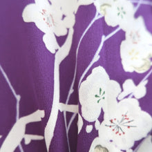 Load image into Gallery viewer, Kimono Vintage(1950-1980) Purple Plum blossom Branch Silk #10781D4