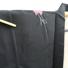 Load image into Gallery viewer, Haori Jacket Black Flower Branch Silk #10818E1