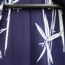 Load image into Gallery viewer, Yukata Vintage(1950-1980) Navy Bamboo Cotton #10762D4