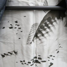 Load image into Gallery viewer, Men's Haori Black Blue Ohshima Leaping Carp Silk #10885E4