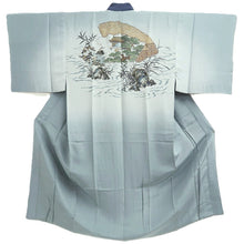 Load image into Gallery viewer, Men's Juban Gray Landscape Silk #10453A4