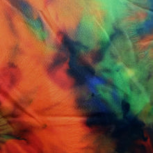 Load image into Gallery viewer, Haori Jacket Orange Black Green Abstract art Silk #10799D5