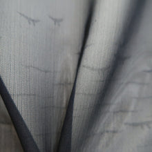 Load image into Gallery viewer, Haori Jacket Vintage(1950-1980) Black Blue Sheer Ripple Birds Silk #10899E5