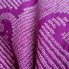 Load image into Gallery viewer, Haori Jacket Vintage(1920-1950) Purple Shibori Karakusa Silk #11006F5