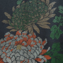 Load image into Gallery viewer, Haori Jacket Vintage(1950-1980) Black Chrysanthemum Silk #10116D2