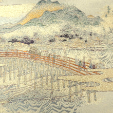 Load image into Gallery viewer, Fukuro Obi Beige Gold Edo Tokaido Silk BB315V8
