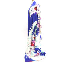 Load image into Gallery viewer, Furisode Vintage(1950-1980) Blue Rose Tall Silk #9609H4