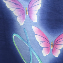Load image into Gallery viewer, Yukata Vintage(1950-1980) Blue Butterfly Cotton #10480A5