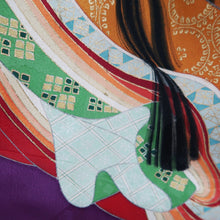 Load image into Gallery viewer, Kimono Vintage(1950-1980) Purple Heian Princess Silk #10269E4