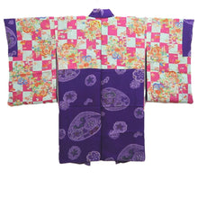 Load image into Gallery viewer, Haori Jacket Vintage(1950-1980) Purple Plum blossom Silk #10697D1