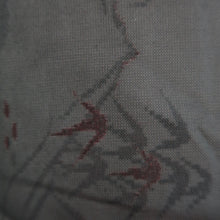 Load image into Gallery viewer, Haori Jacket Vintage(1950-1980) Black Red See-Through Flower Silk #10222E2