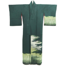 Load image into Gallery viewer, Kimono Vintage(1950-1980) Green Rippling water Silk #10782D4