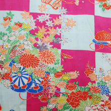 Load image into Gallery viewer, Haori Jacket Vintage(1950-1980) Purple Plum blossom Silk #10697D1