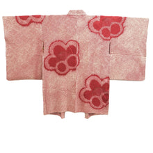 Load image into Gallery viewer, Haori Jacket Vintage(1920-1950) Light Red Shibori Plum blossom Silk #11038A3