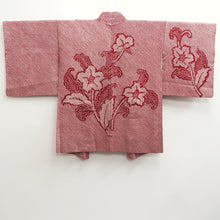 Load image into Gallery viewer, Haori Jacket Vintage(1950-1980) Red Full Shibori Flower Silk #10237E2