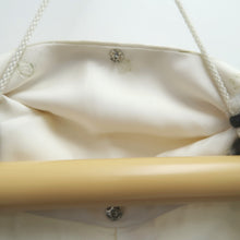 Load image into Gallery viewer, Furisode Vintage(1950-1980) White Gold Green Embroidery Chrysanthemum Bamboo Silk #10547B3