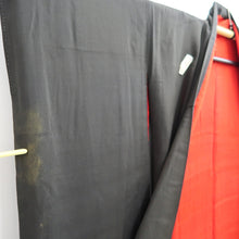 Load image into Gallery viewer, Tomesode Vintage(1920-1950) Black Hand painted Crane Birds Silk #10406A1