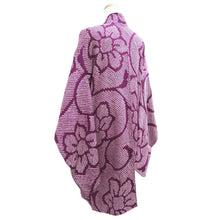 Load image into Gallery viewer, Haori Jacket Vintage(1920-1950) Purple Shibori Floral pattern Karakusa Silk #11058A3