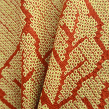 Load image into Gallery viewer, Haori Jacket Vintage(1950-1980) Yellow Vermillion Full Shibori Tree Silk #10958F2