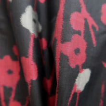 Load image into Gallery viewer, Kimono Vintage(1920-1950) Black Red Meisen Plum blossom Branch Silk #10771D4