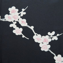 Load image into Gallery viewer, Haori Jacket Vintage(1950-1980) Black Plum blossom Branch Silk #10162D4