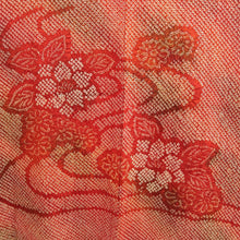 Load image into Gallery viewer, Haori Jacket Vintage(1950-1980) Red Full Shibori Peony Silk #10928F1