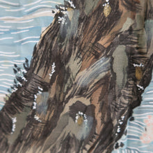 Load image into Gallery viewer, Men's Haori Vintage(1950-1980) Black Habutae Cherry Blossom Silk #9985C2