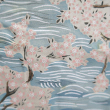 Load image into Gallery viewer, Men's Haori Vintage(1950-1980) Black Habutae Cherry Blossom Silk #9985C2