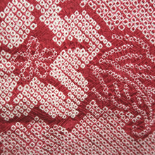 Load image into Gallery viewer, Haori Jacket Vintage(1950-1980) Red Full Shibori Flower Silk #10237E2