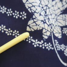 Load image into Gallery viewer, Yukata Navy Butterfly Cotton #11102B1