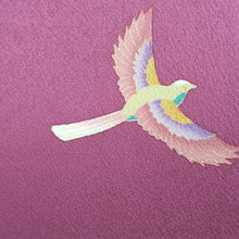 Load image into Gallery viewer, Furisode Magenta Peony Bird Silk #9681J3