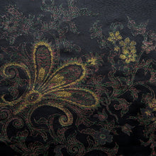 Load image into Gallery viewer, Haori Jacket Vintage(1950-1980) Black Silver Gold Karakusa Silk #10011C3