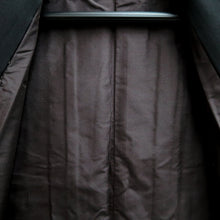 Load image into Gallery viewer, Men's Kimono Vintage(1950-1980) Black Montsuki Silk #10471A5