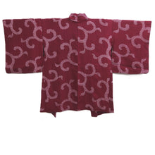 Load image into Gallery viewer, Haori Jacket Vintage(1950-1980) Wine red Shibori Karakusa Silk #11018A2