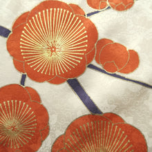 Load image into Gallery viewer, Furisode Vintage(1950-1980) Cream white Plum blossom Branch Silk #10566B4