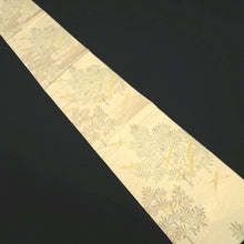 Load image into Gallery viewer, Fukuro Obi Gold Crane Birds Silk BB339V9