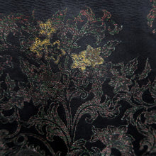 Load image into Gallery viewer, Haori Jacket Vintage(1950-1980) Black Silver Gold Karakusa Silk #10011C3